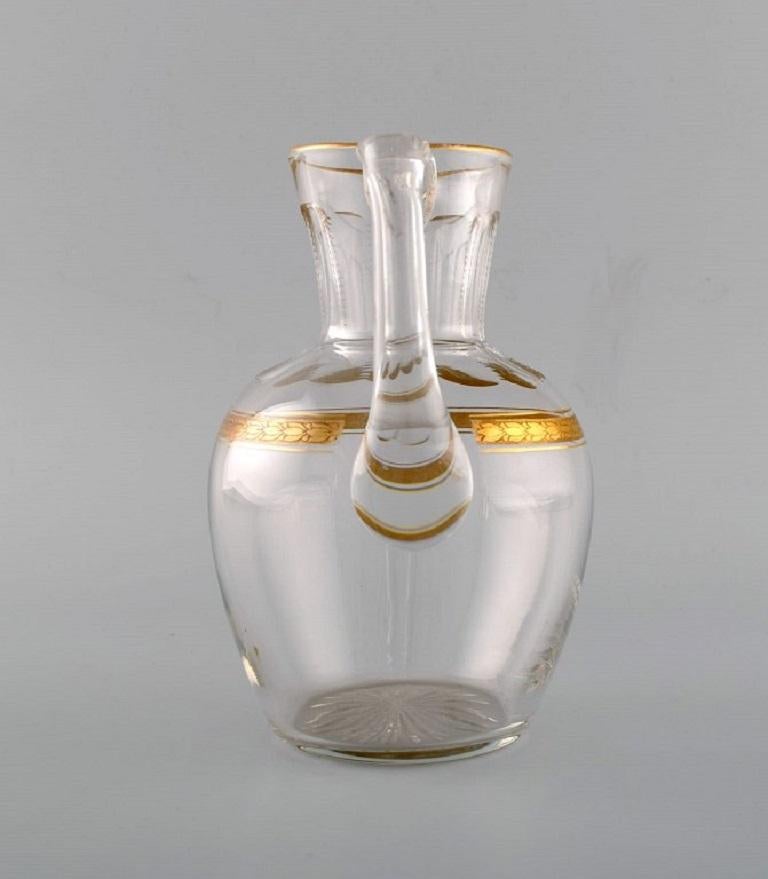 Milieu du XXe siècle Pichet Art Déco en verre de cristal, trois pichets disponibles, Baccarat, France en vente