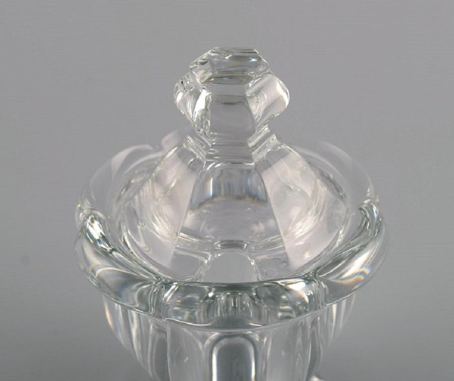 Mid-20th Century Baccarat, France, Art Deco Missouri Lidded Jar in Clear Art Glass For Sale