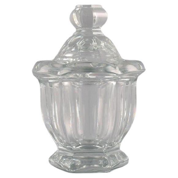 Baccarat, France, Art Deco Missouri Lidded Jar in Clear Art Glass