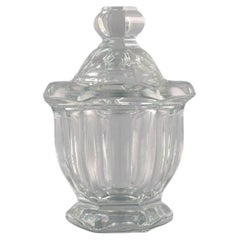 Used Baccarat, France, Art Deco Missouri Lidded Jar in Clear Art Glass