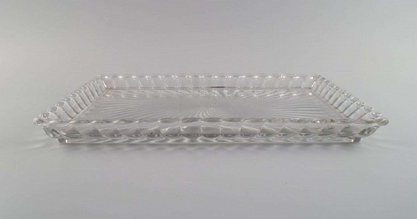 Baccarat, France. Art Deco serving dish in clear art glass. 1930s / 40s.
Measures: 33.5 x 24 x 3 cm.
In excellent condition.
Stamped.