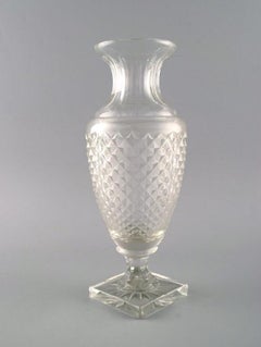 Baccarat, France, Art Deco Vase in Clear Crystal Glass, 1930s