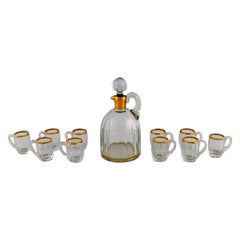 Baccarat, France, Art Deco Vodka Service for 10 People, 1930s