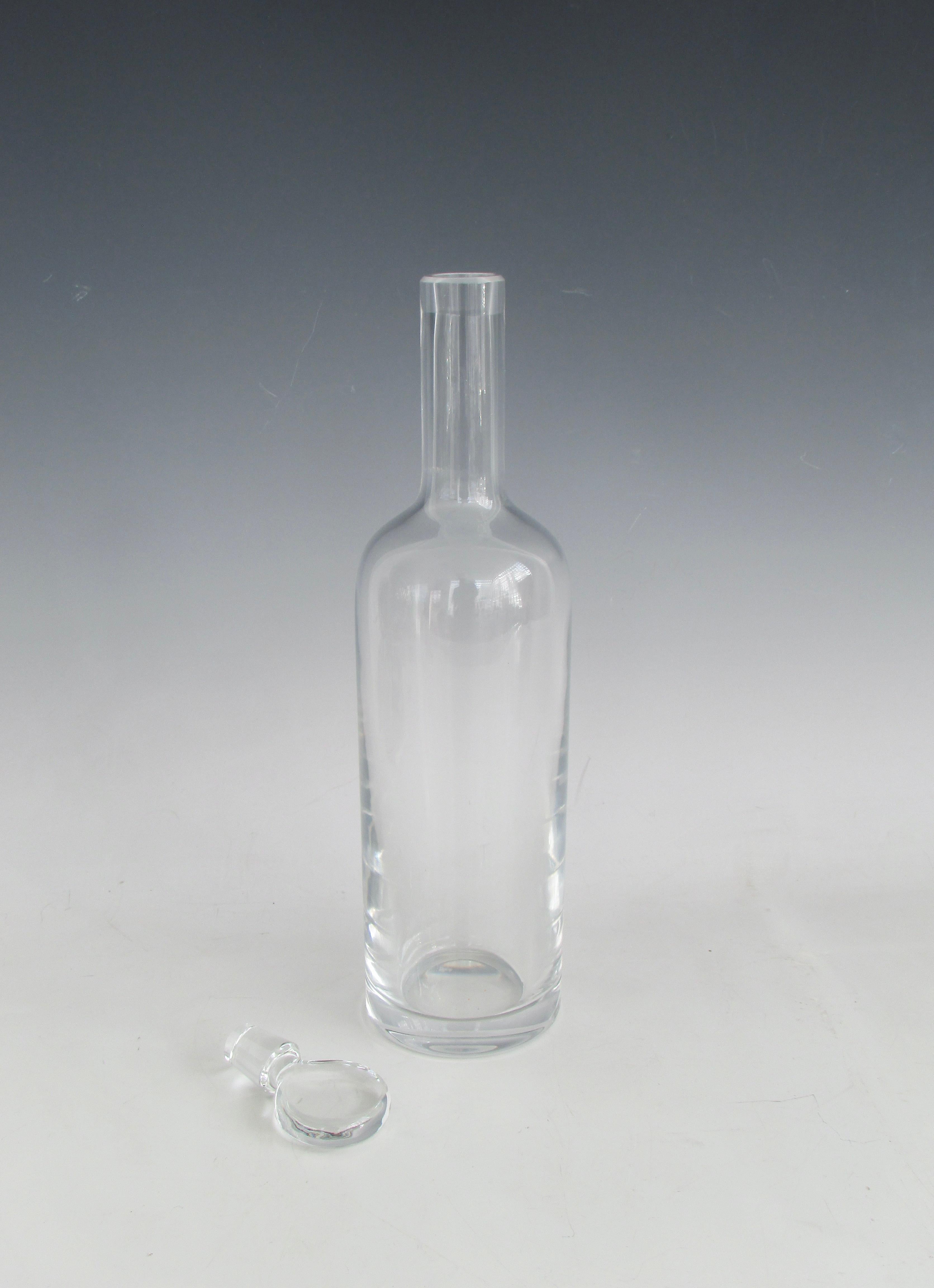French Baccarat France  Clear Lead Crystal Bottle Decanter with Stopper