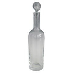 Retro Baccarat France  Clear Lead Crystal Bottle Decanter with Stopper