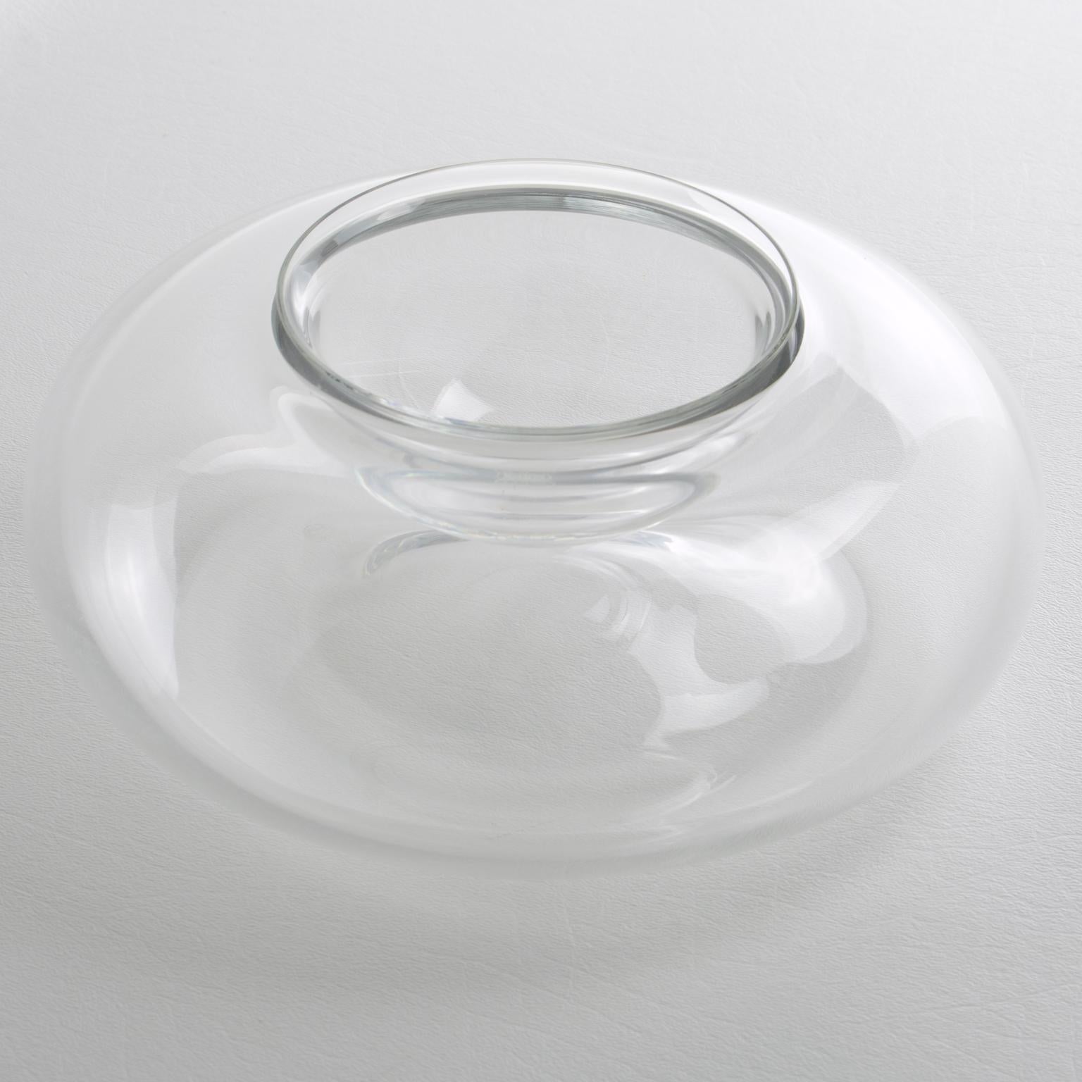 Baccarat France Crystal Caviar Bowl Dish Chiller Server In Excellent Condition For Sale In Atlanta, GA