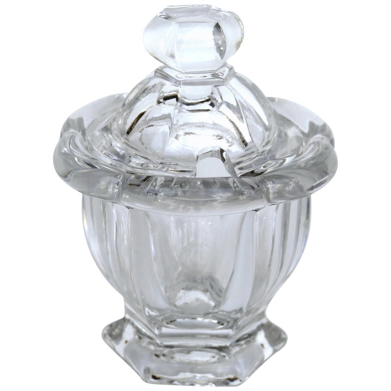 Baccarat France Crystal Covered Mustard Pot For Sale at 1stDibs