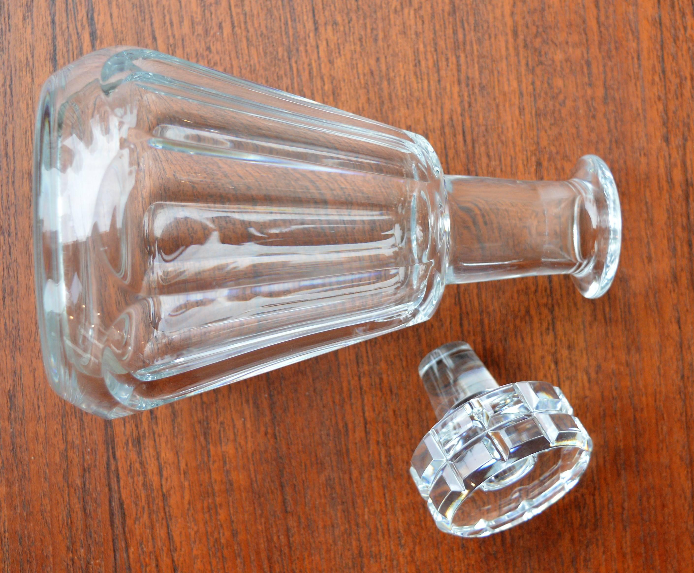 Baccarat France Cut Crystal Decanter with Stopper, 1960s For Sale 3