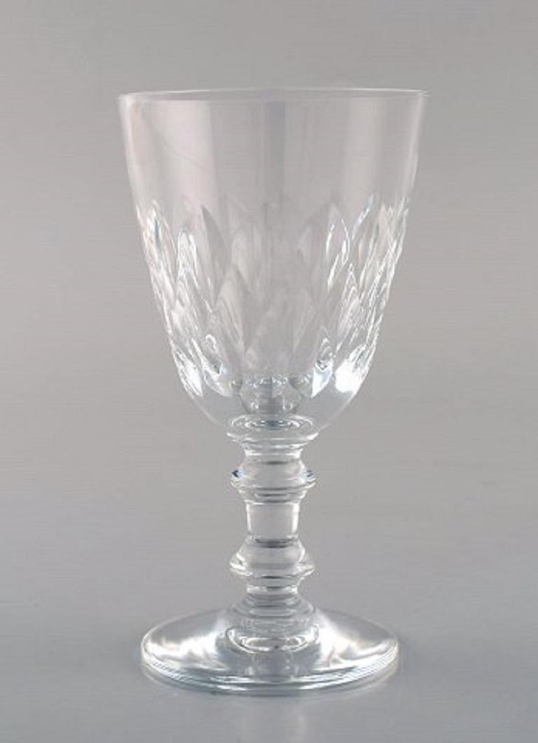 French Baccarat, France, Eight Armagnac Glass in Mouth Blown Crystal Glass