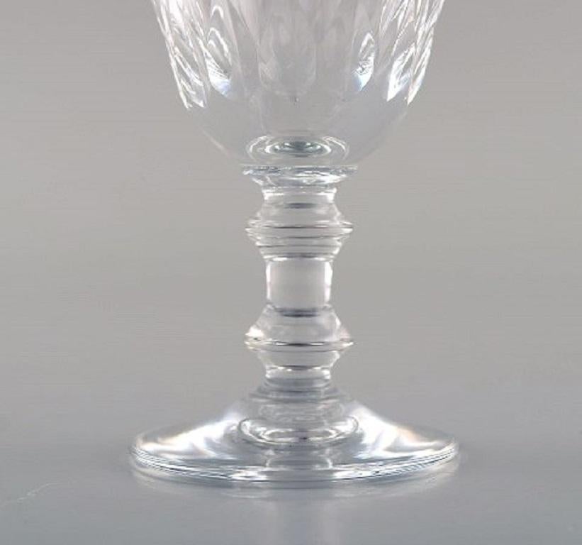 20th Century Baccarat, France, Eight Armagnac Glass in Mouth Blown Crystal Glass