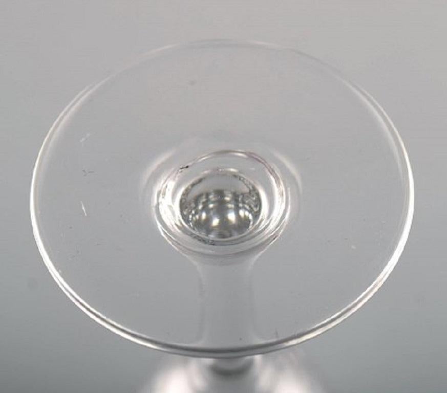 Baccarat, France, Eight Art Deco Cavour White Wine Glasses in Crystal Glass 2