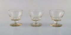 Baccarat, France, Eight Facet Cut Art Deco Glasses, Art Glass, 1930s-1940s