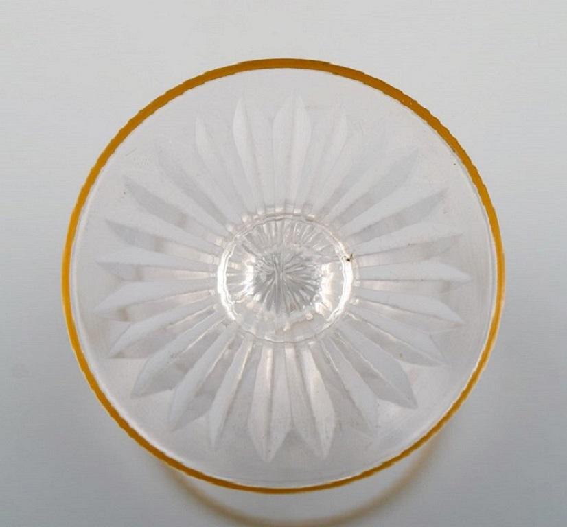 Baccarat, France, Eleven Art Deco White Wine Glasses in Crystal Glass, 1930's 1