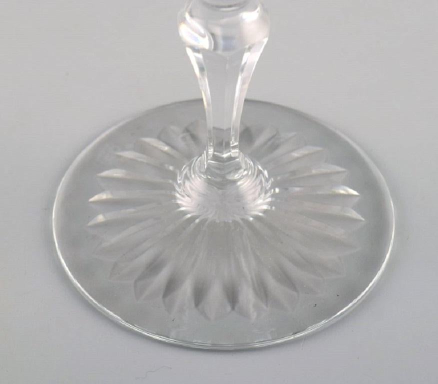 Baccarat, France, Five Art Deco Red Wine Glasses in Clear Crystal Glass 1