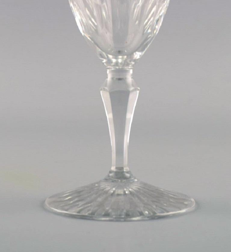 Baccarat, France, Five Art Deco Red Wine Glasses in Clear Crystal Glass 1