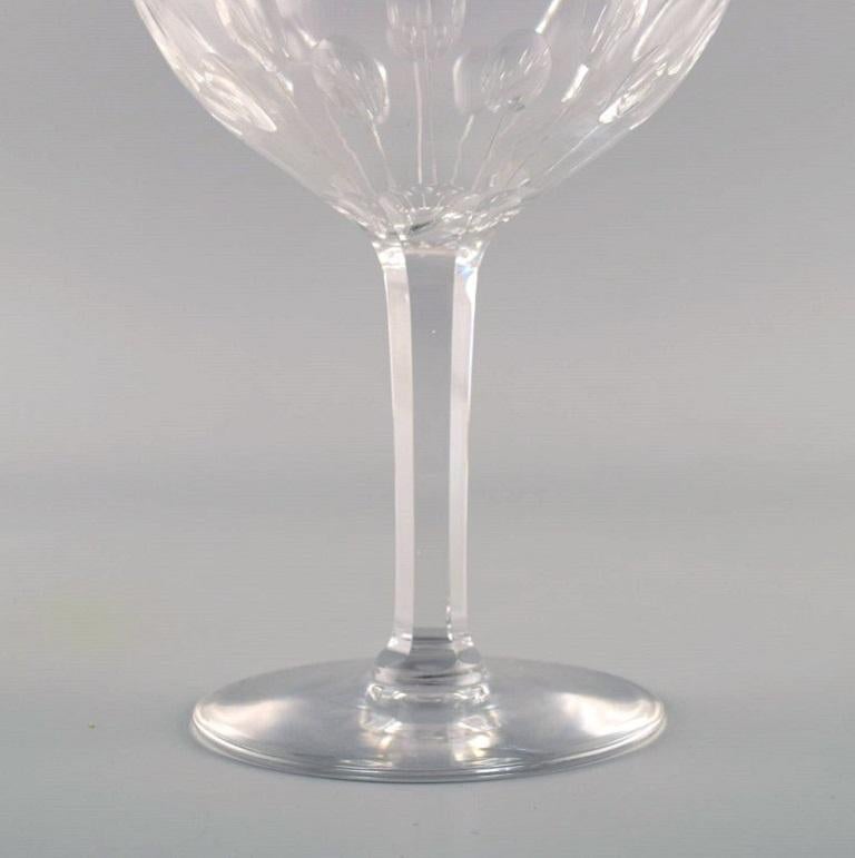 French Baccarat, France. Five champagne bowls in clear mouth-blown crystal glass.
