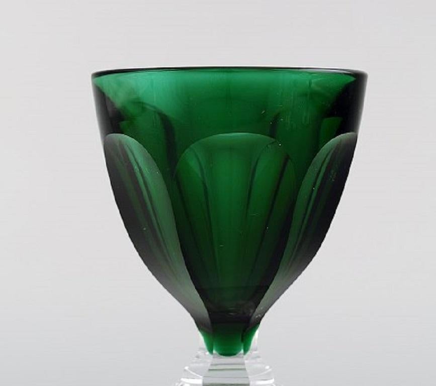 baccarat green glass