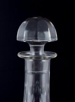 Baccarat, France. “Harcourt” wine decanter in faceted cut crystal glass.