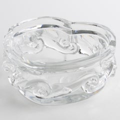 Baccarat France Heart-Shaped Crystal Cigar Ashtray Bowl Vide-Poche Dish