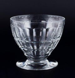Baccarat, France, set of four "Charmes" Art Deco red wine glasses.