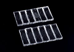 Baccarat, France. Set of twelve knife rests in clear art glass.