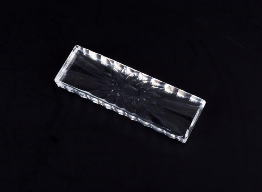 Baccarat, Francia. Juego de doce reposacuchillos de vidrio artístico transparente. Vidrio artístico en venta