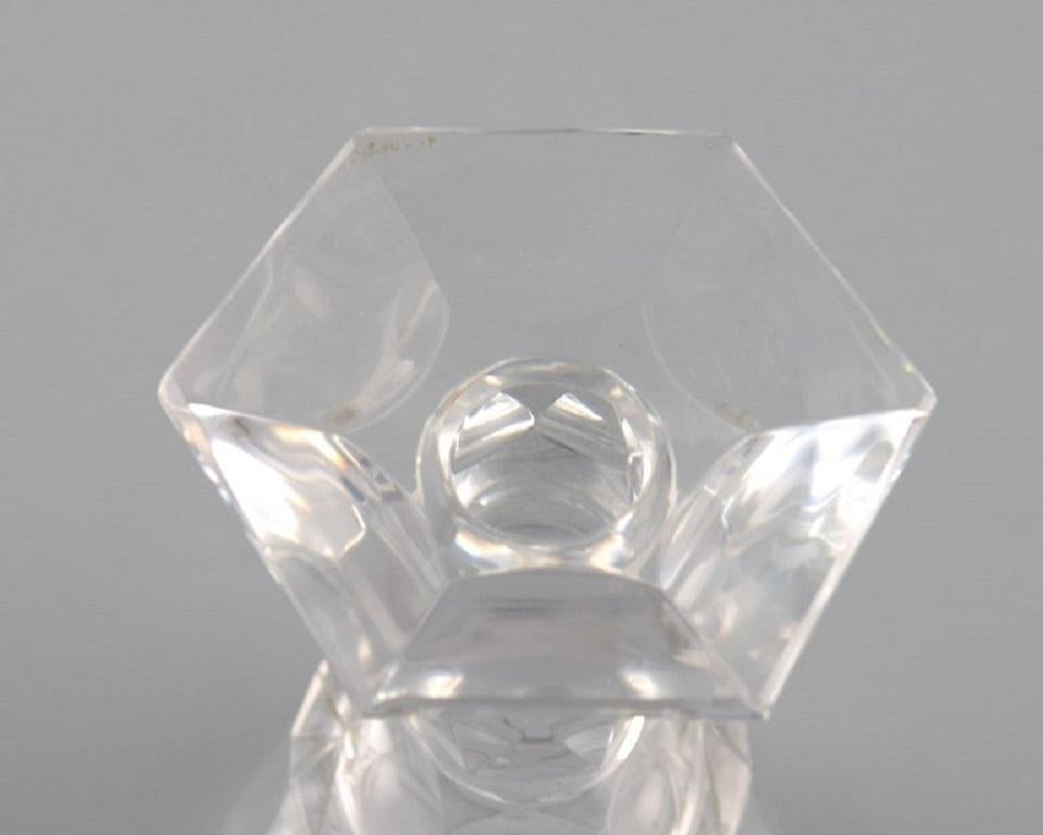 Baccarat, France, Seven Art Deco White Wine Glasses in Crystal Glass For Sale 2