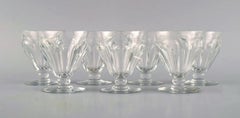 Baccarat, Francia, Siete copas Tallyrand de cristal soplado transparente