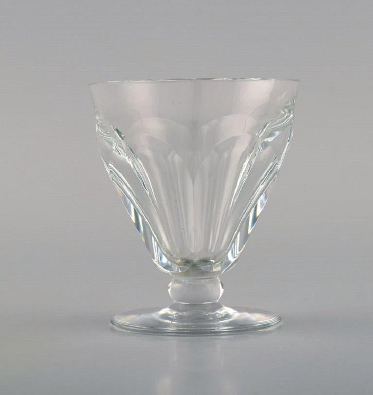 Baccarat, France, Seven Tallyrand Glasses in Clear Mouth-Blown Crystal Glass In Excellent Condition For Sale In Copenhagen, DK
