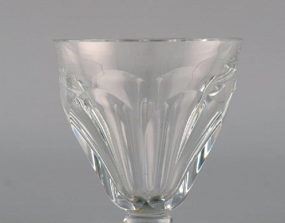 20th Century Baccarat, France, Seven Tallyrand Glasses in Clear Mouth-Blown Crystal Glass For Sale