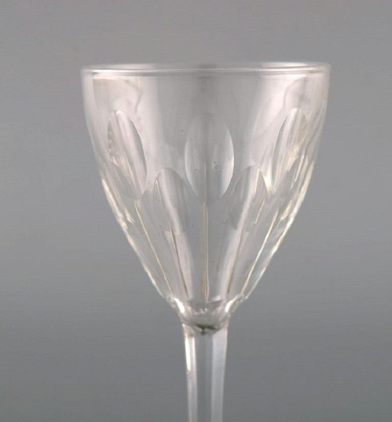 Baccarat, France, Seven Tallyrand Glasses in Clear Mouth-Blown Crystal Glass For Sale 1