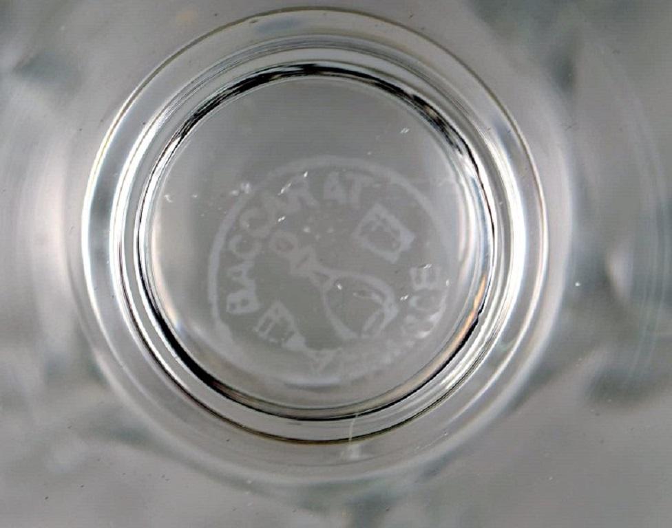 Baccarat, France, Seven Tallyrand Glasses in Clear Mouth-Blown Crystal Glass For Sale 2