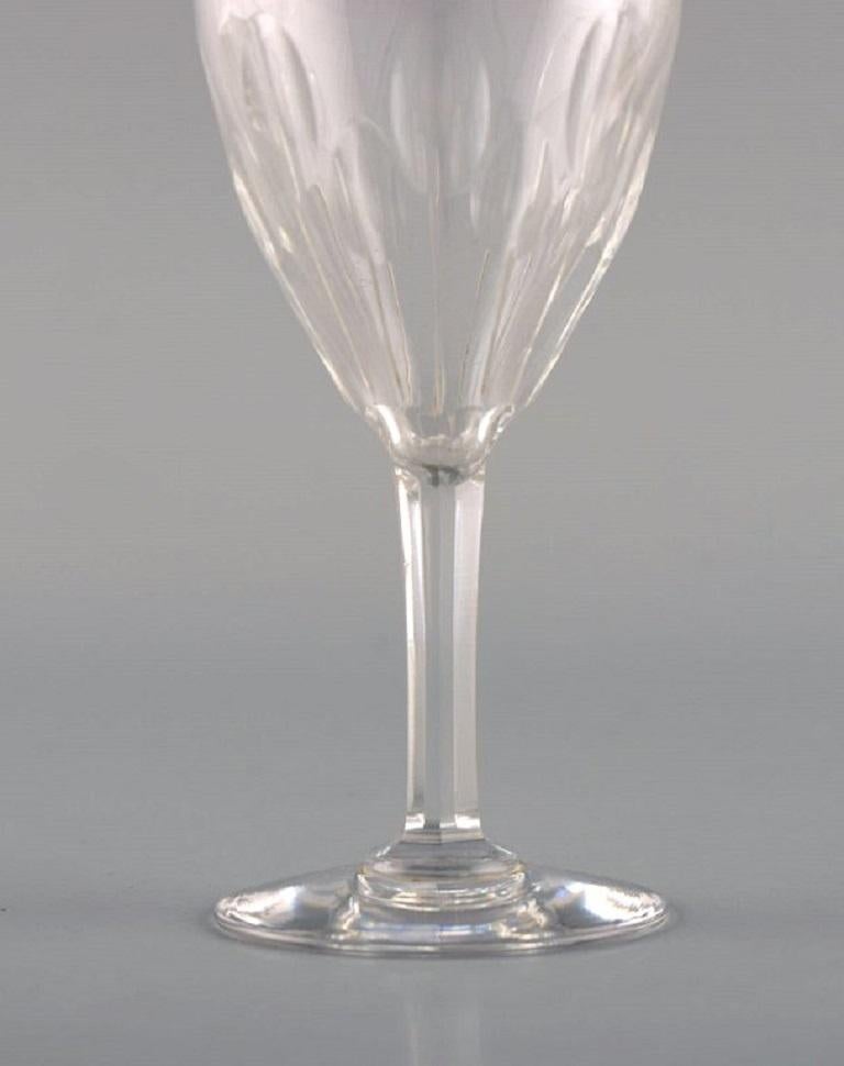 Baccarat, France, Seven Tallyrand Glasses in Clear Mouth-Blown Crystal Glass For Sale 2