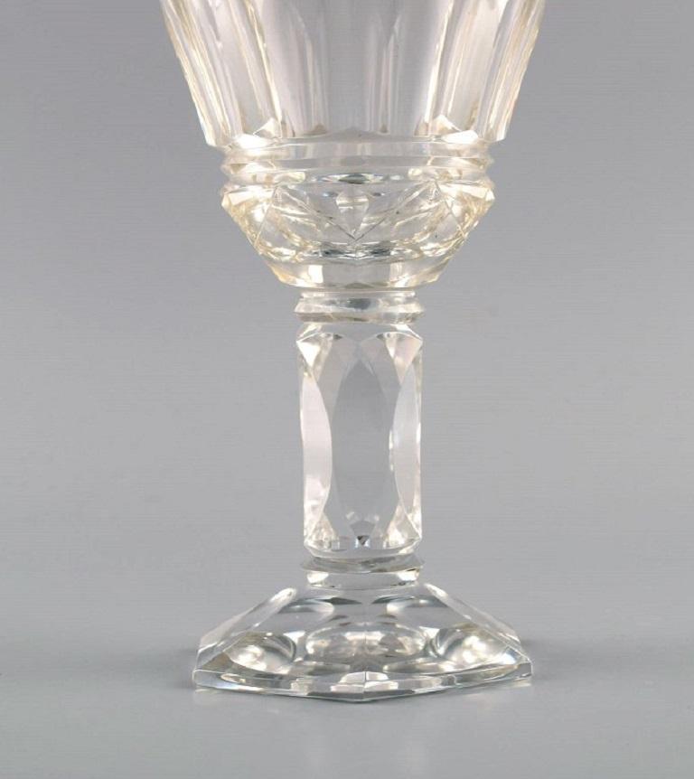 Baccarat, France, Six Art Deco Red Wine Glasses in Clear Crystal Glass 1