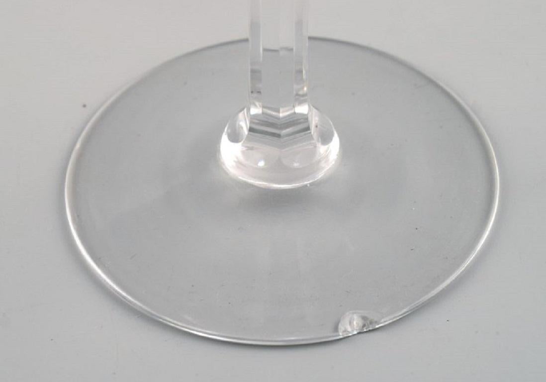 20th Century Baccarat, France, Six Glasses in Clear Mouth-Blown Crystal Glass, Mid-20th C. For Sale