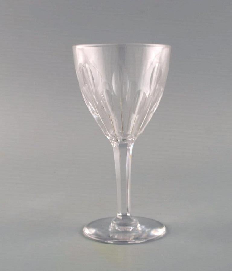 Baccarat, Francia, Seis copas de cristal soplado transparente, Mediados del S. XX Cristal en venta