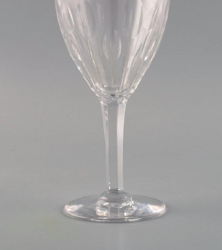 Baccarat, France, Six Glasses in Clear Mouth-Blown Crystal Glass, Mid-20th C. For Sale 2