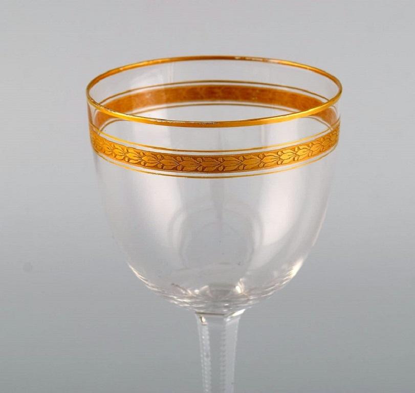 Baccarat, France, Ten Art Deco Red Wine Glasses in Crystal Glass, 1930s In Excellent Condition In Copenhagen, DK