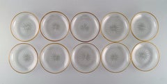 Baccarat, France, Ten Art Deco Seafood Bowls/Rinse Bows in Crystal Glass, 1930s