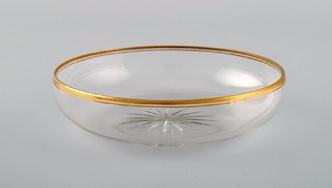 French Baccarat, France, Ten Art Deco Seafood Bowls/Rinse Bows in Crystal Glass, 1930s For Sale