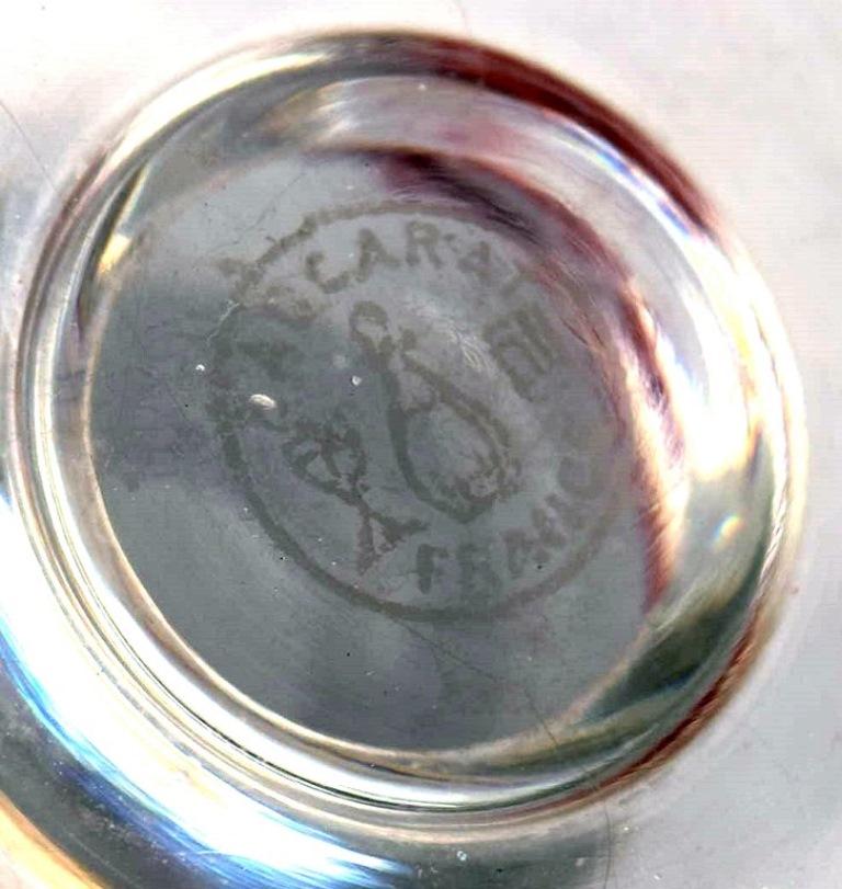 Baccarat, Frankreich. Zehn Art-Déco-Gläser mit Facettenschliff.  Glaskunstglas, 1930/40er-Jahre im Zustand „Gut“ im Angebot in Copenhagen, DK