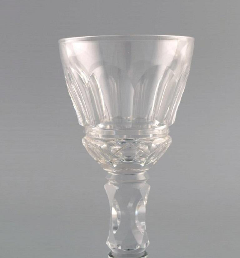 Baccarat, France, Three Art Deco White Wine Glasses in Crystal Glass In Excellent Condition For Sale In Copenhagen, DK