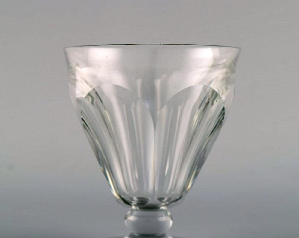 20th Century Baccarat, France, Three Tallyrand Glasses in Clear Mouth-Blown Crystal Glass