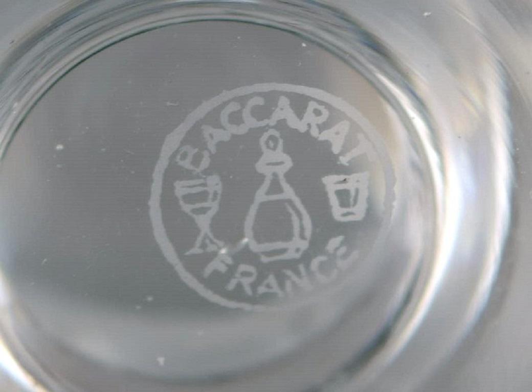 Cristal Trois grands verres de Baccarat en cristal soufflé à la bouche transparent, France en vente