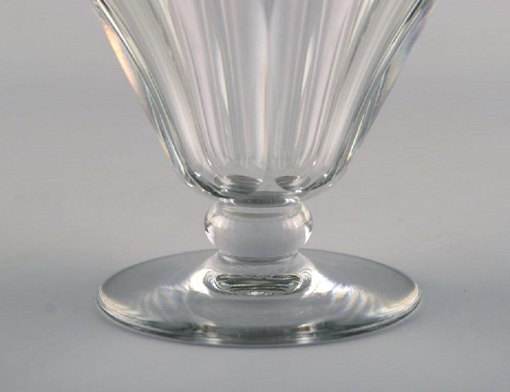 Baccarat, France, Three Tallyrand Glasses in Clear Mouth-Blown Crystal Glass 1