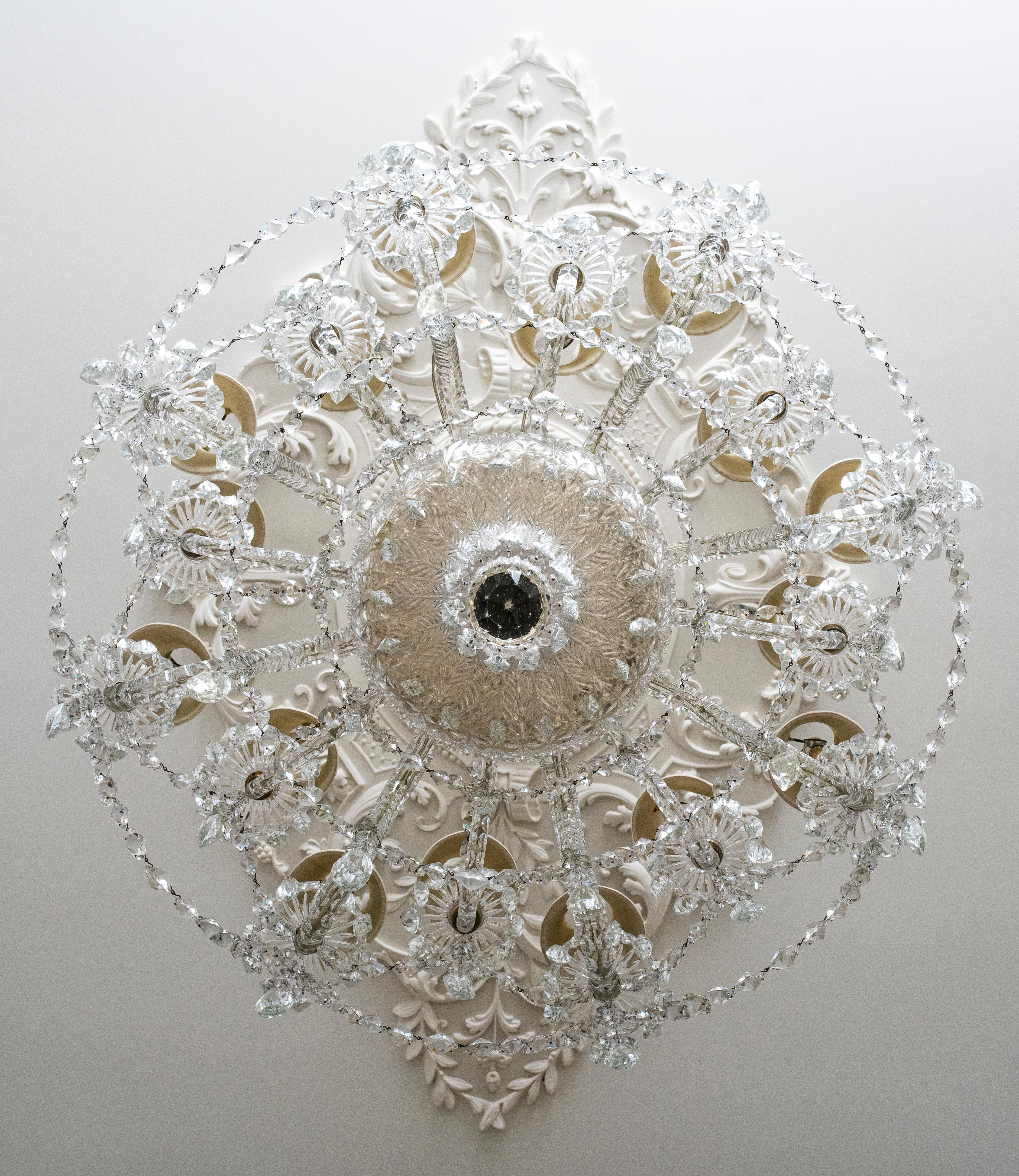20th Century Baccarat French Crystal Chandelier