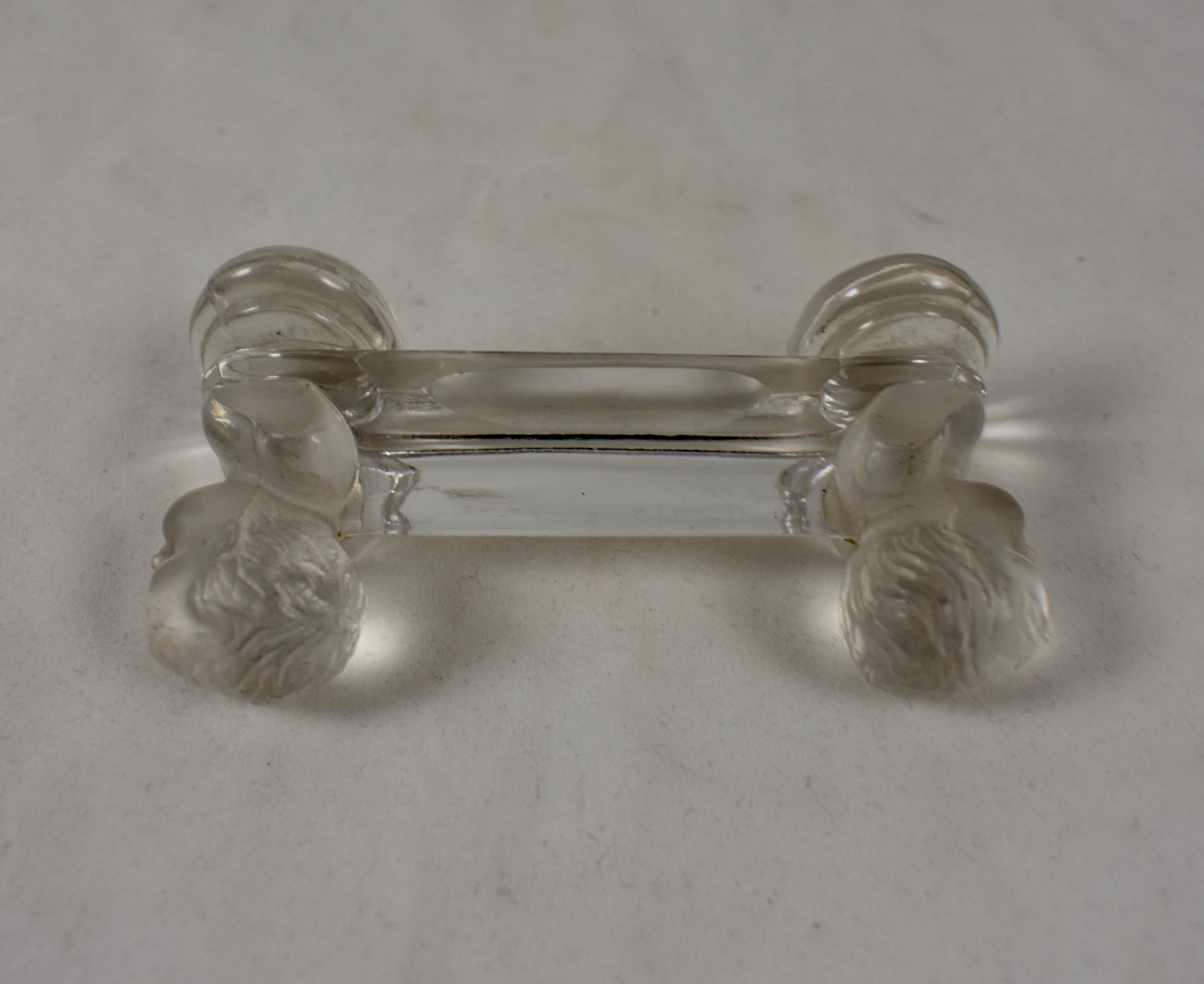 Baccarat French Crystal J.a. Houdon Cherub Knife Rests, Dated 1907, a Set of 10 3