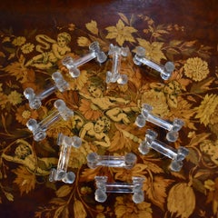 Baccarat French Crystal J.a. Houdon Cherub Knife Rests, Dated 1907, a Set of 10