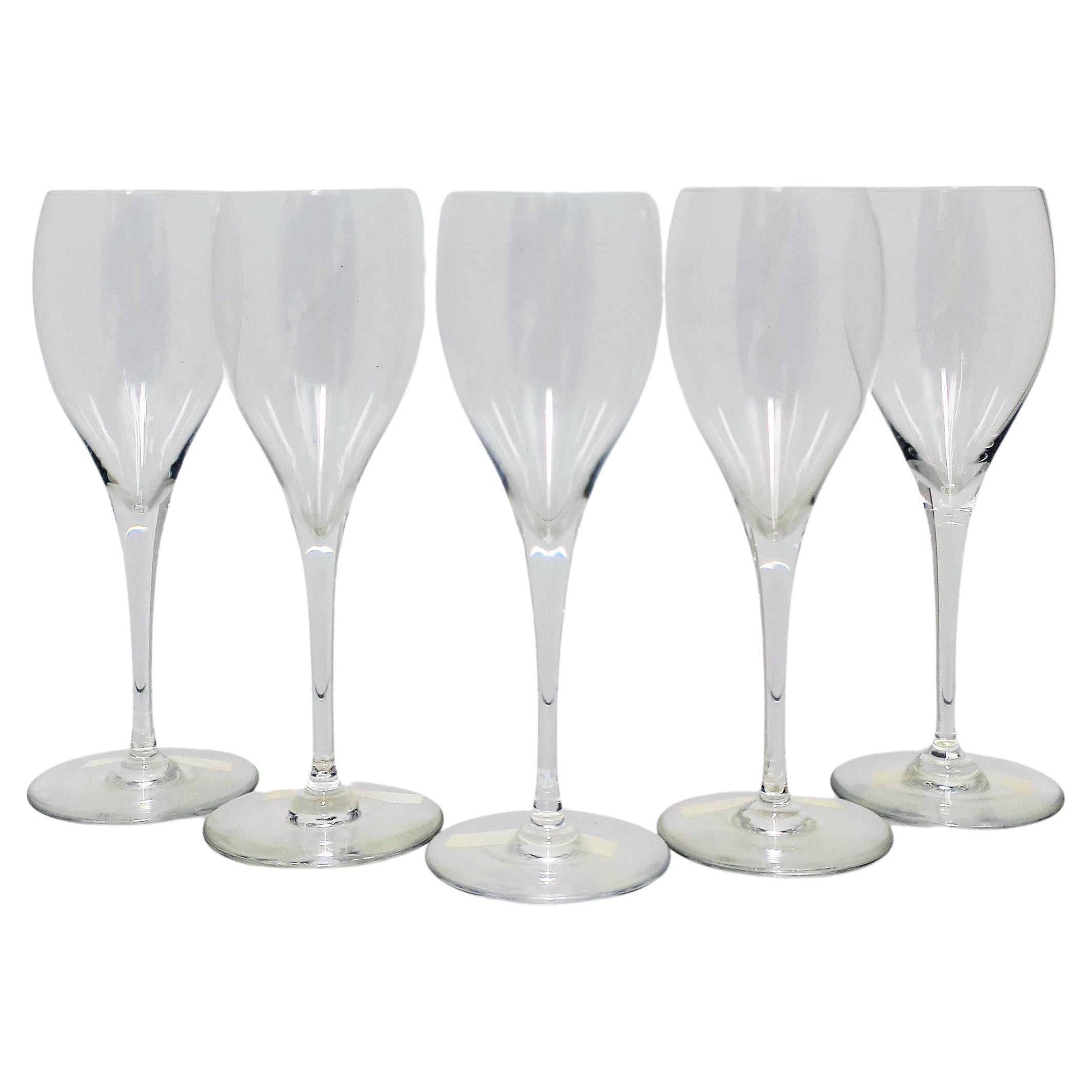 Baccarat French Crystal St Remy Champagne Flute Glasses, Set of 5 at