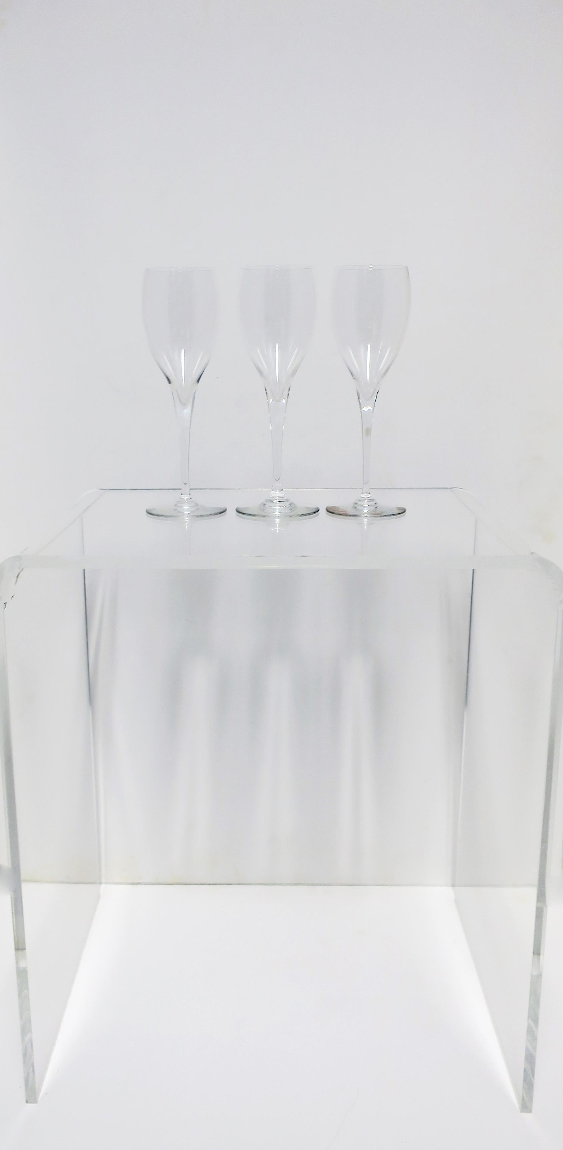 Baccarat French Crystal St Remy Champagne Wine or Cocktail Glasses, Set of 3 In Good Condition For Sale In New York, NY